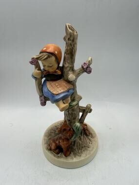 Vintage Goebel Hummel Out of Danger 56/B Girl in Tree Dog Figurine 6.5" *